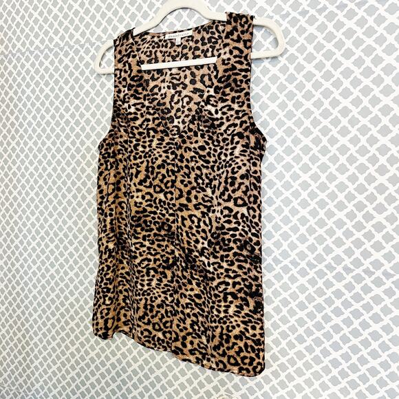DANIEL RAINN Leopard Print Sleeveless Swing Tank, L - Picture 4 of 8